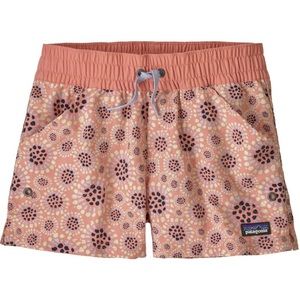 NWT Patagonia peach pink floral printed Costa Rica baggies girls shorts medium